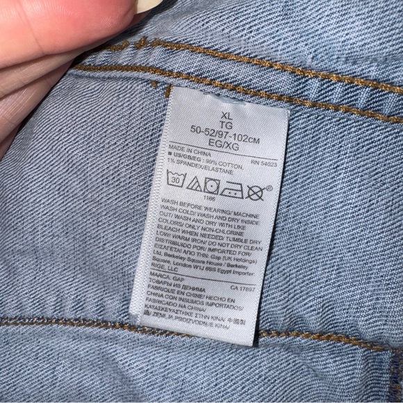 Vintage Gap Light Wash Denim Jeans Jacket XL - Picture 6 of 6
